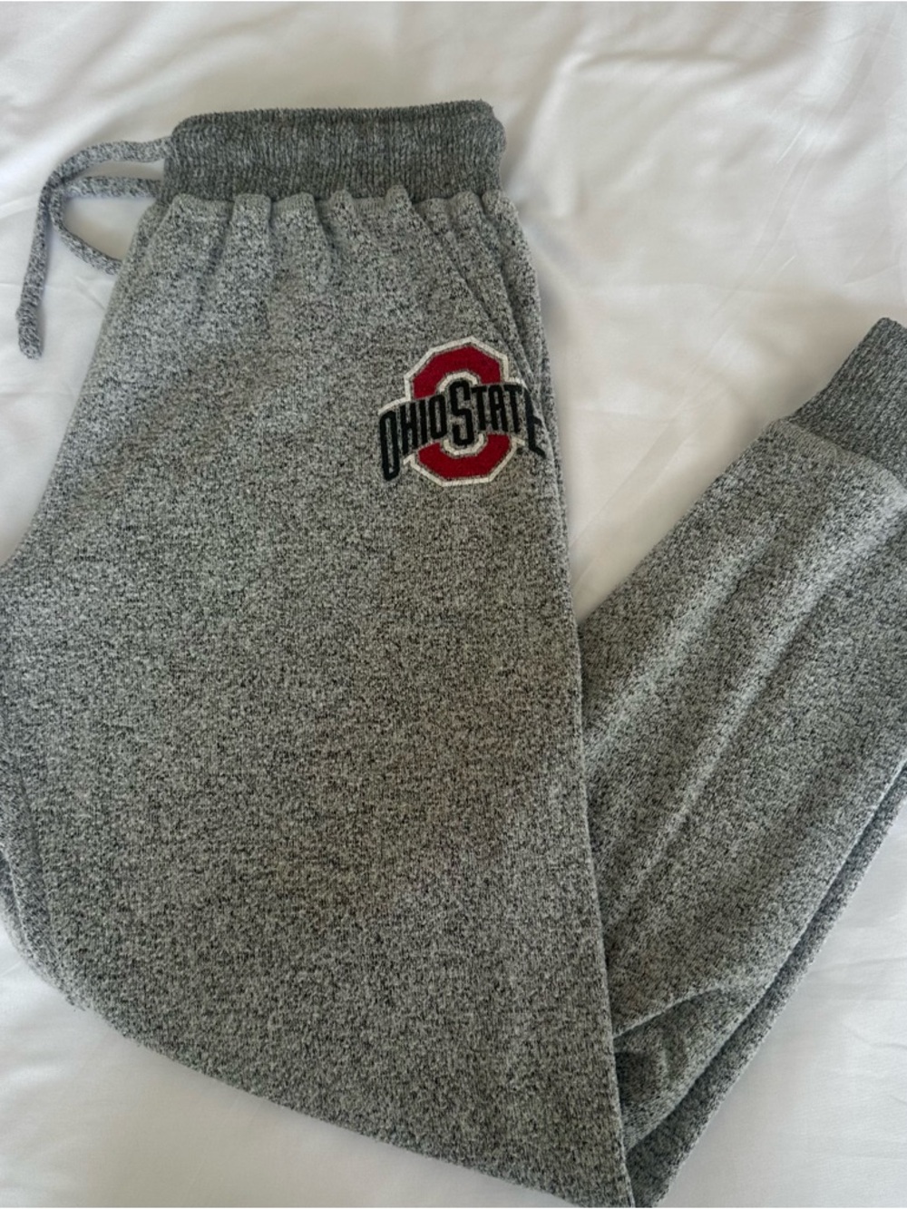 Top of the World Ohio State Buckeyes Heather Gray Jogger Pajama Pants Womens S